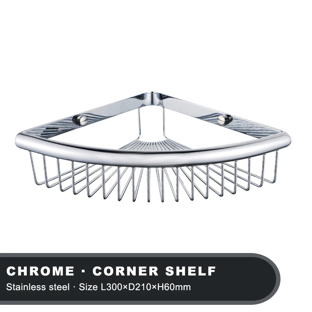 Chrome Triangle Corner Shower Caddy