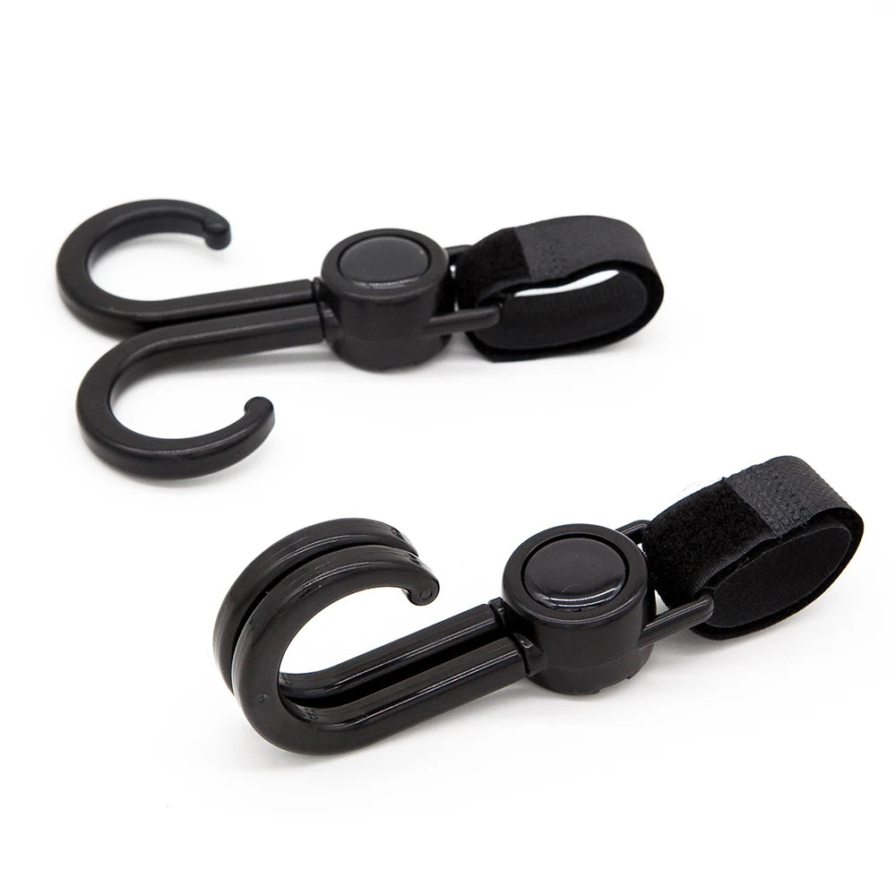 360 Rotating Stroller Hooks - 2 Pack