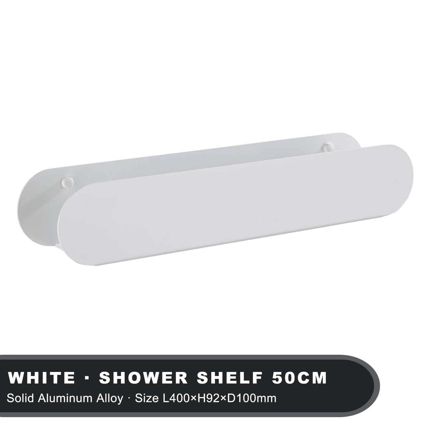 Black Aluminium Shower Caddy With Hook