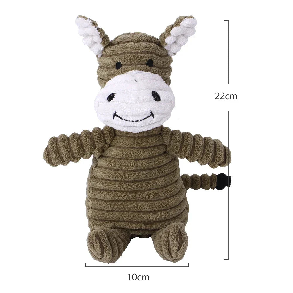 Corduroy Squeaky Plush Dog Toy