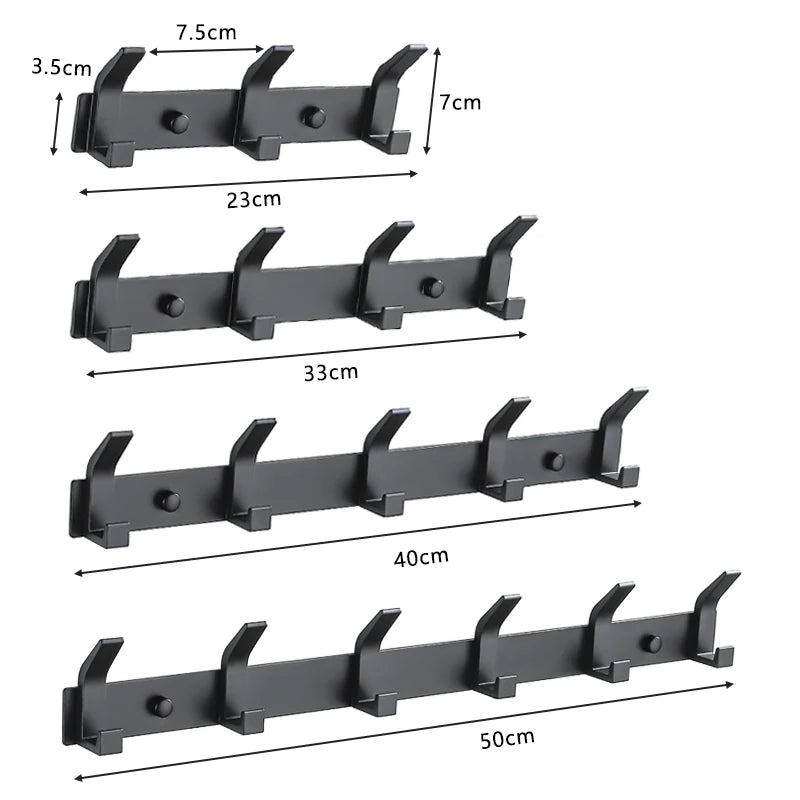 White Aluminium Wall Hanging Hooks