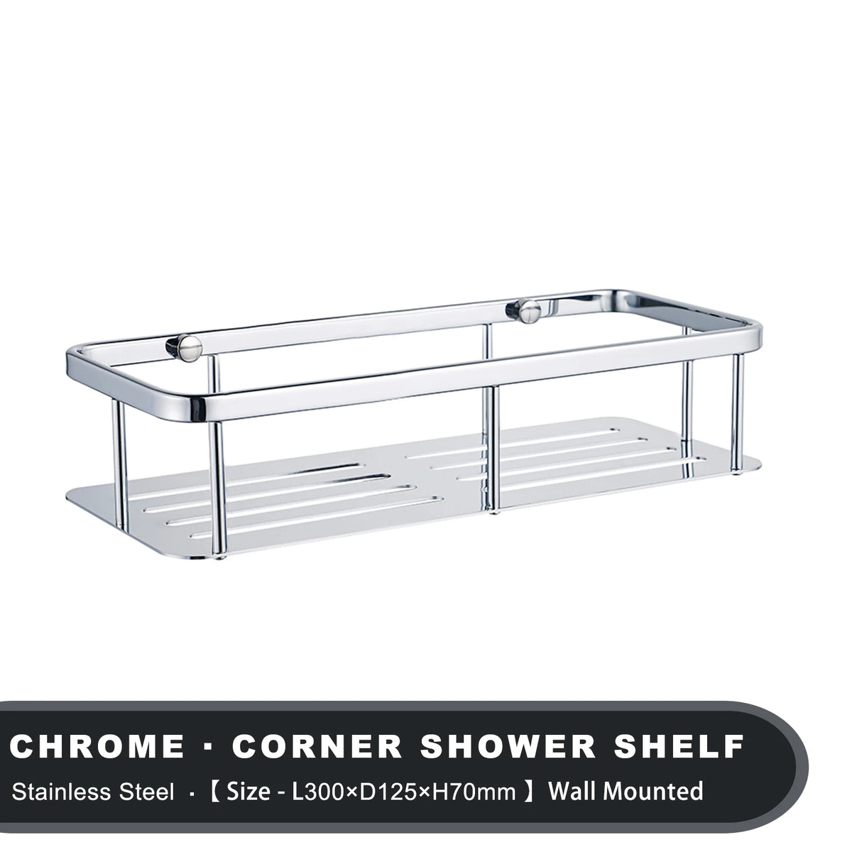 Stainless Steel Corner Bathroom Shelf