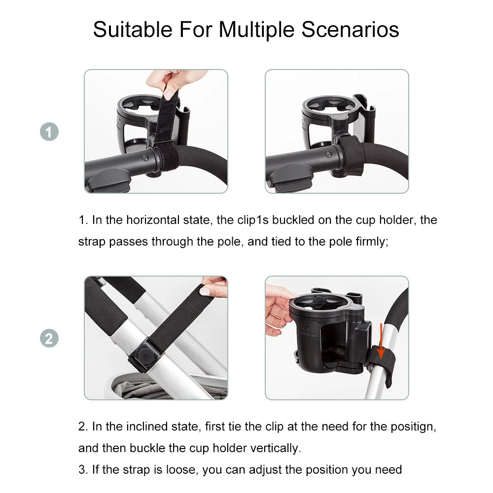 Universal Dual Cup Stroller Holder