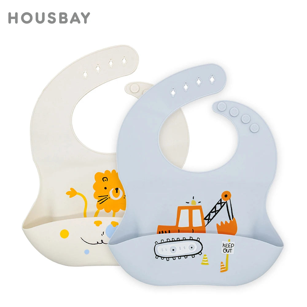 Cartoon Print Adjustable Baby Bib