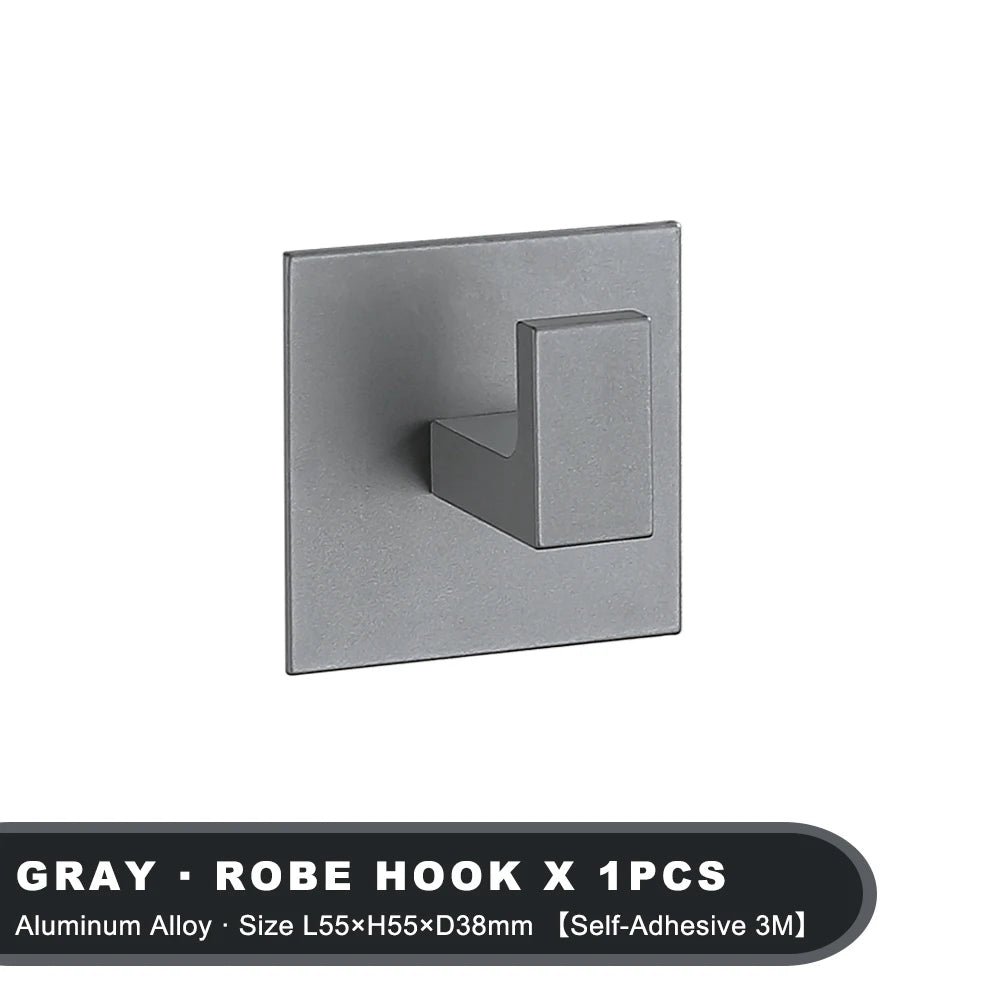 Black Adhesive Wall Hook Set