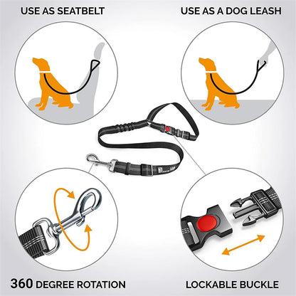 Reflective Dog Car Seat Belt