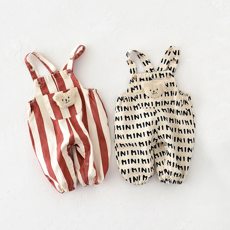 Baby Striped Bear Romper