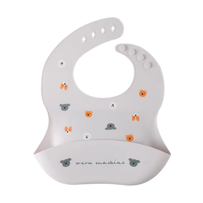Silicone Baby Bib - Cherry Print