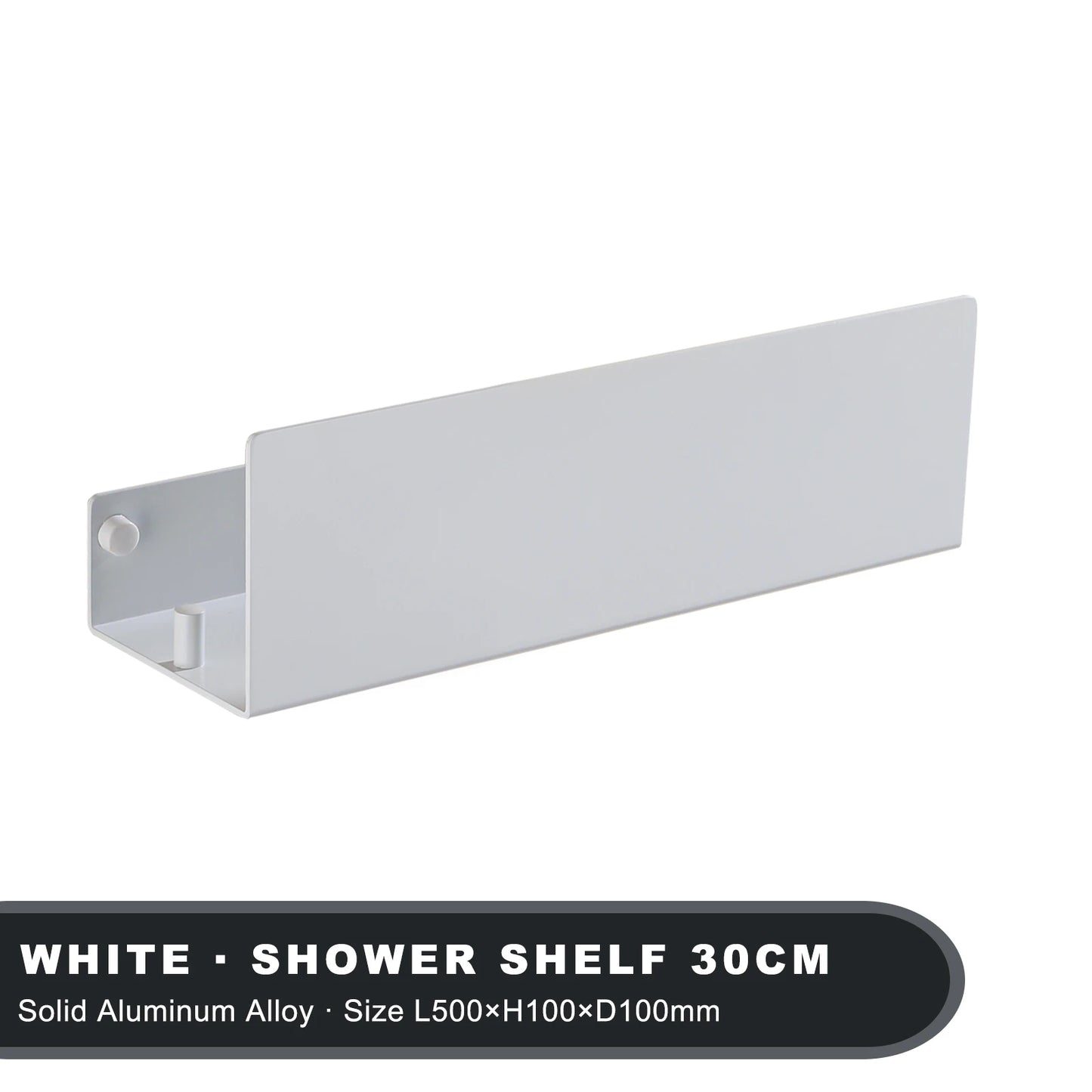 Black Bathroom Organiser Shelf With Hooks
