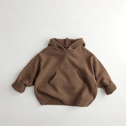 Kids Fine Knit Hoodie Sweater