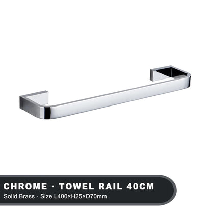 Luxury Chrome Single Towel Bar 30-50cm