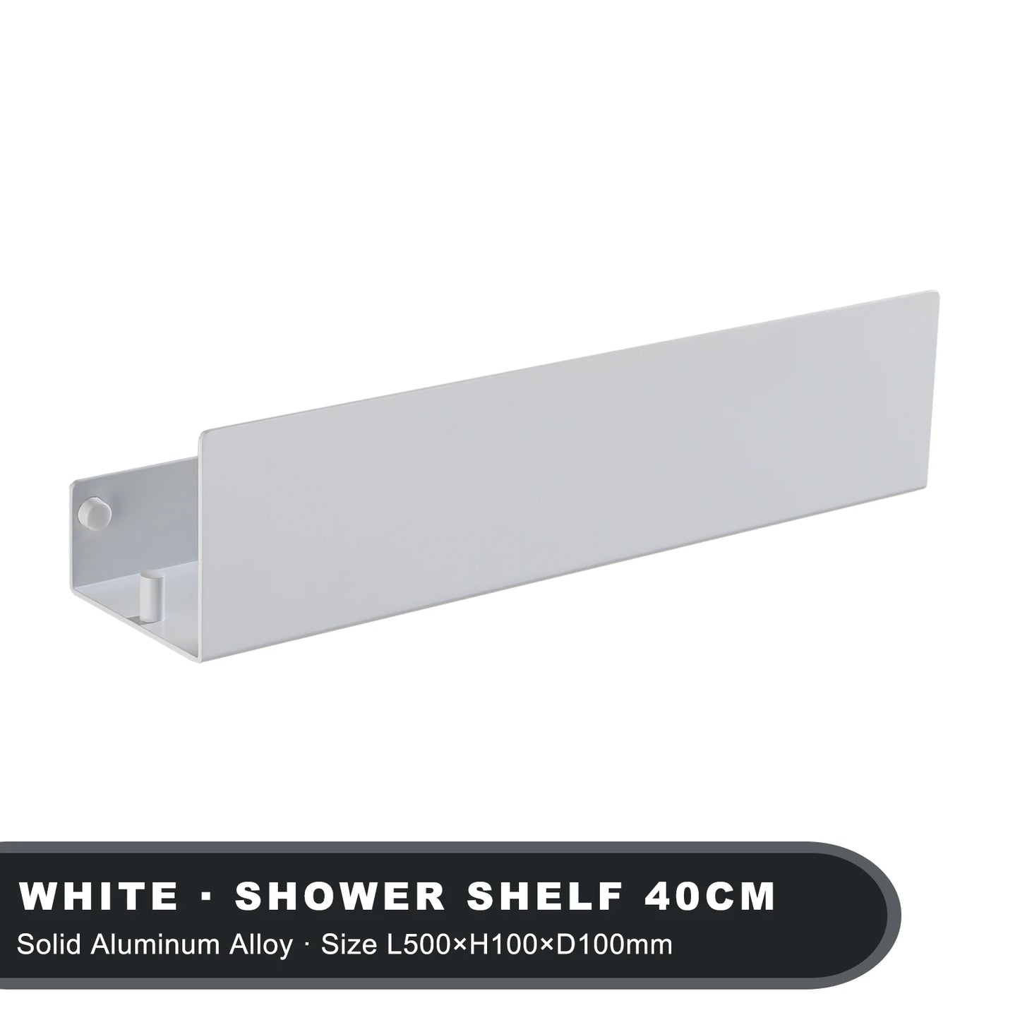 Black Bathroom Organiser Shelf With Hooks
