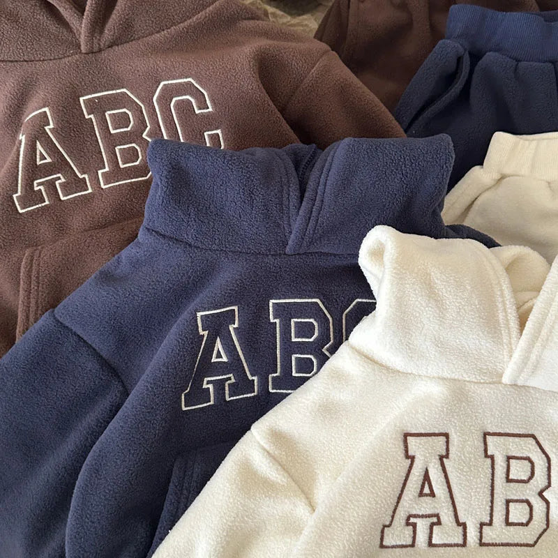 Kids Fur-Lined Winter Hoodie Set
