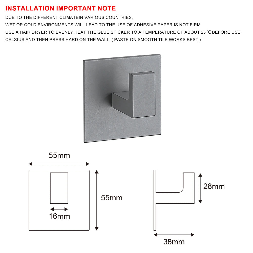 Strong Adhesive Wall Hooks Multi-Pack