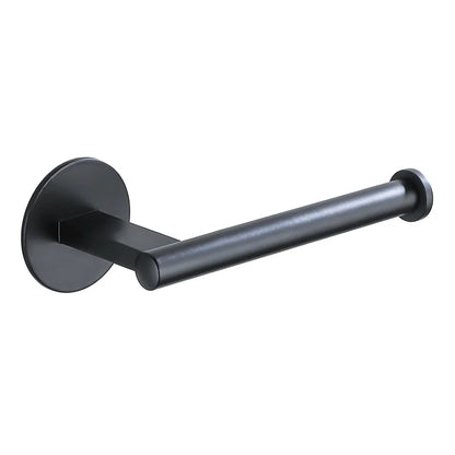 Black Adhesive Toilet Roll Holder