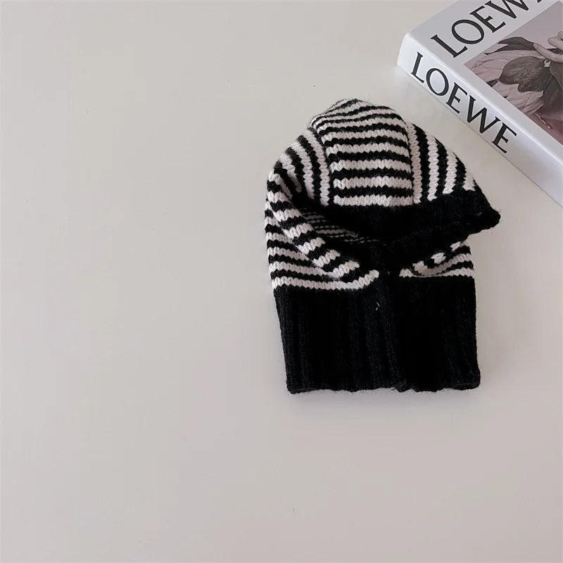 Baby Knitted Hooded Scarf