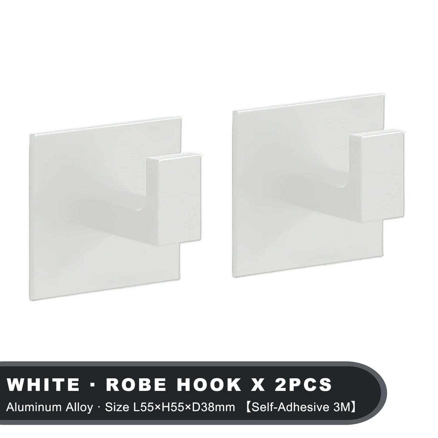 Black Adhesive Wall Hook Set