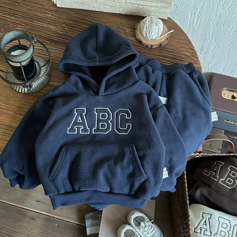 Kids Fur-Lined Winter Hoodie Set