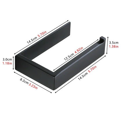 Black Adhesive Toilet Paper Holder
