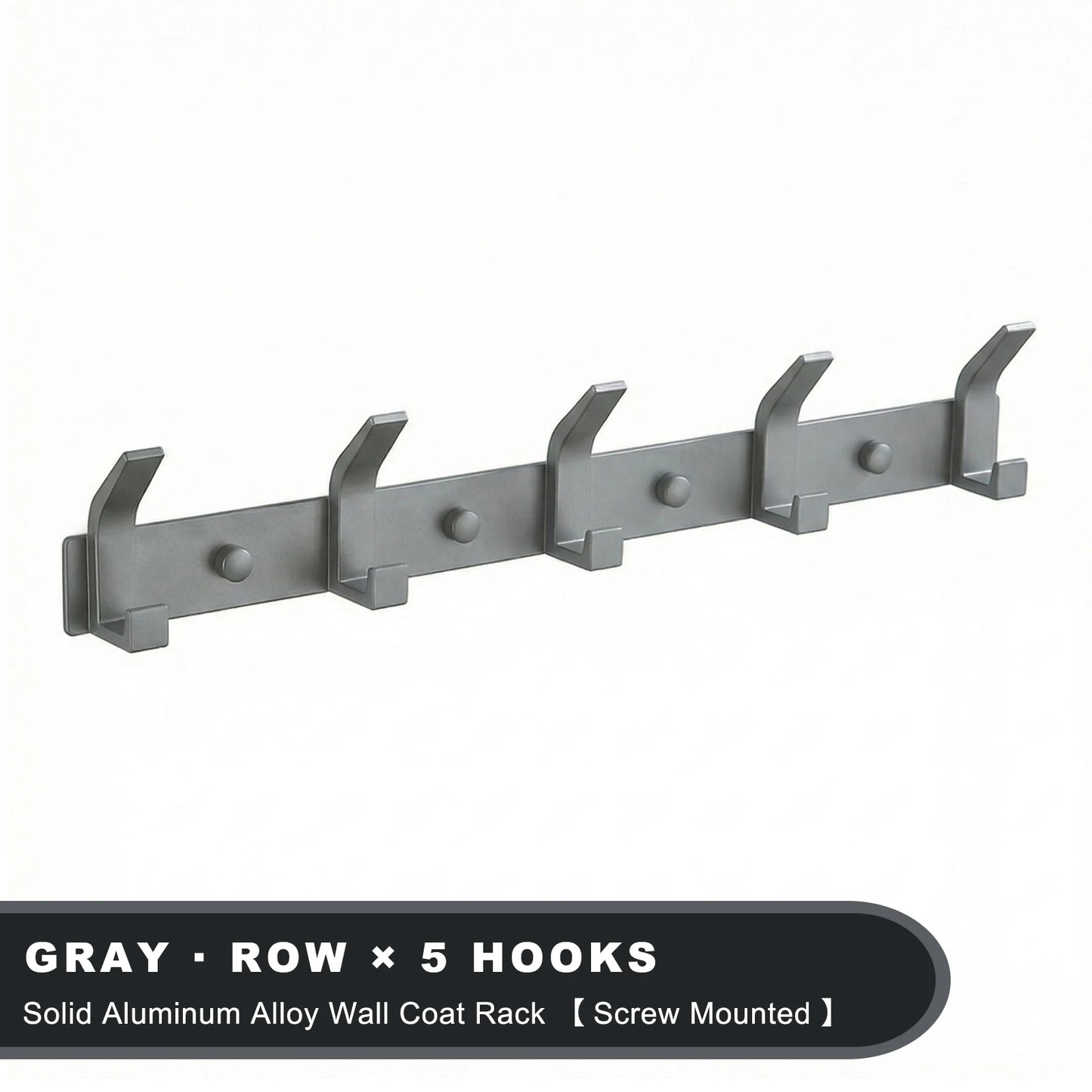 Black Aluminium Wall Hanging Hooks