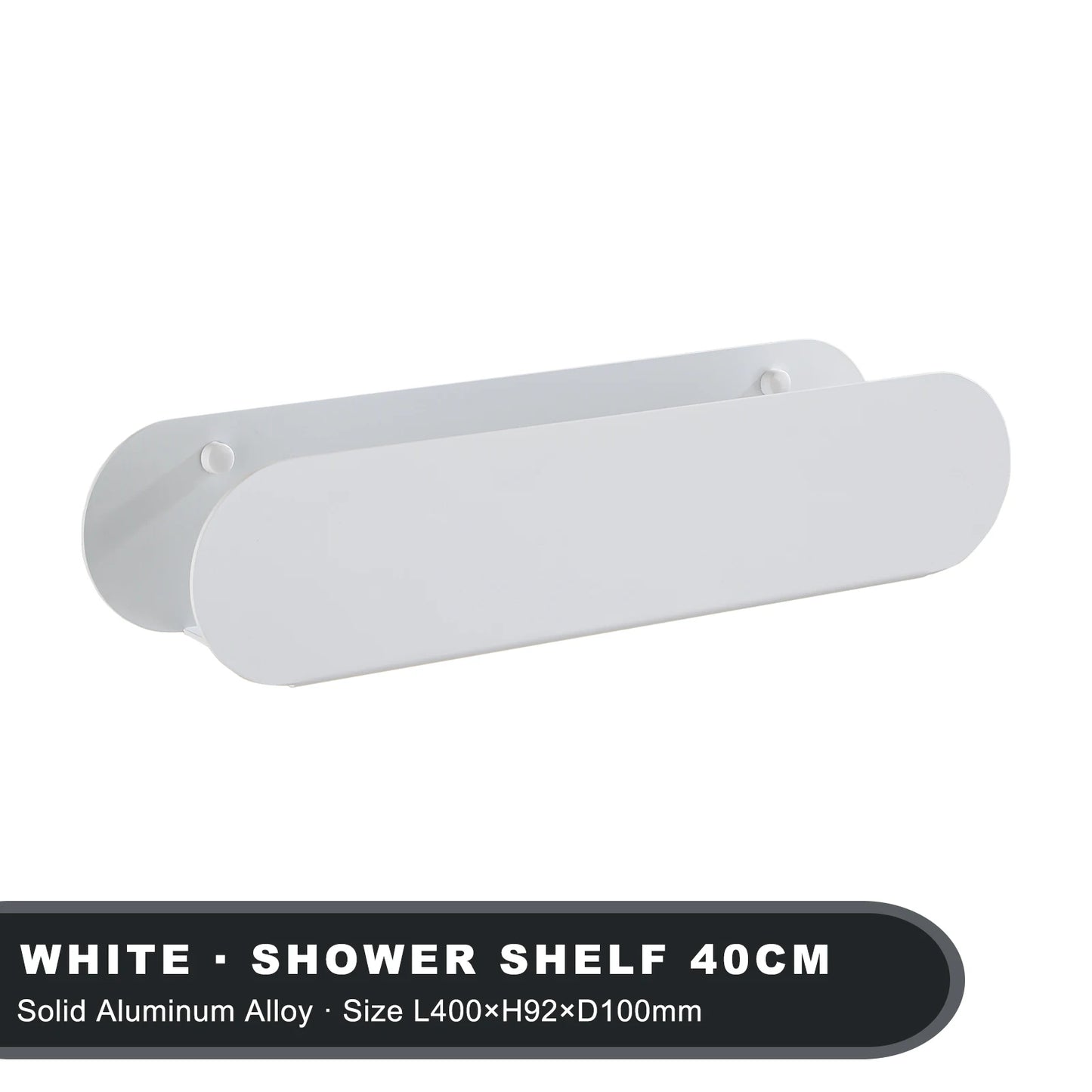 Black Aluminium Shower Caddy With Hook