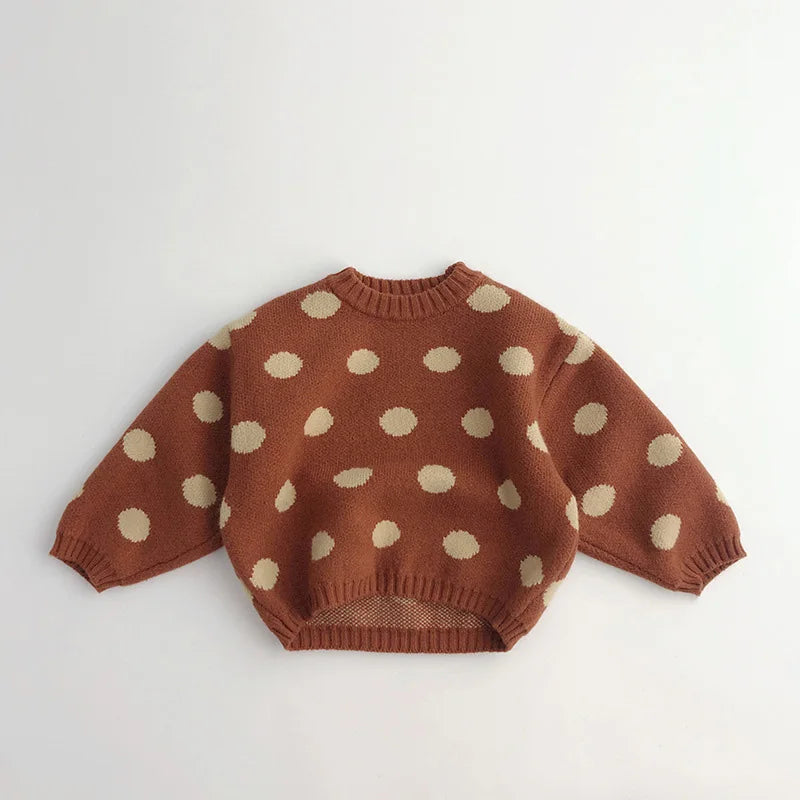 Boys Vintage Polka Dot Sweater