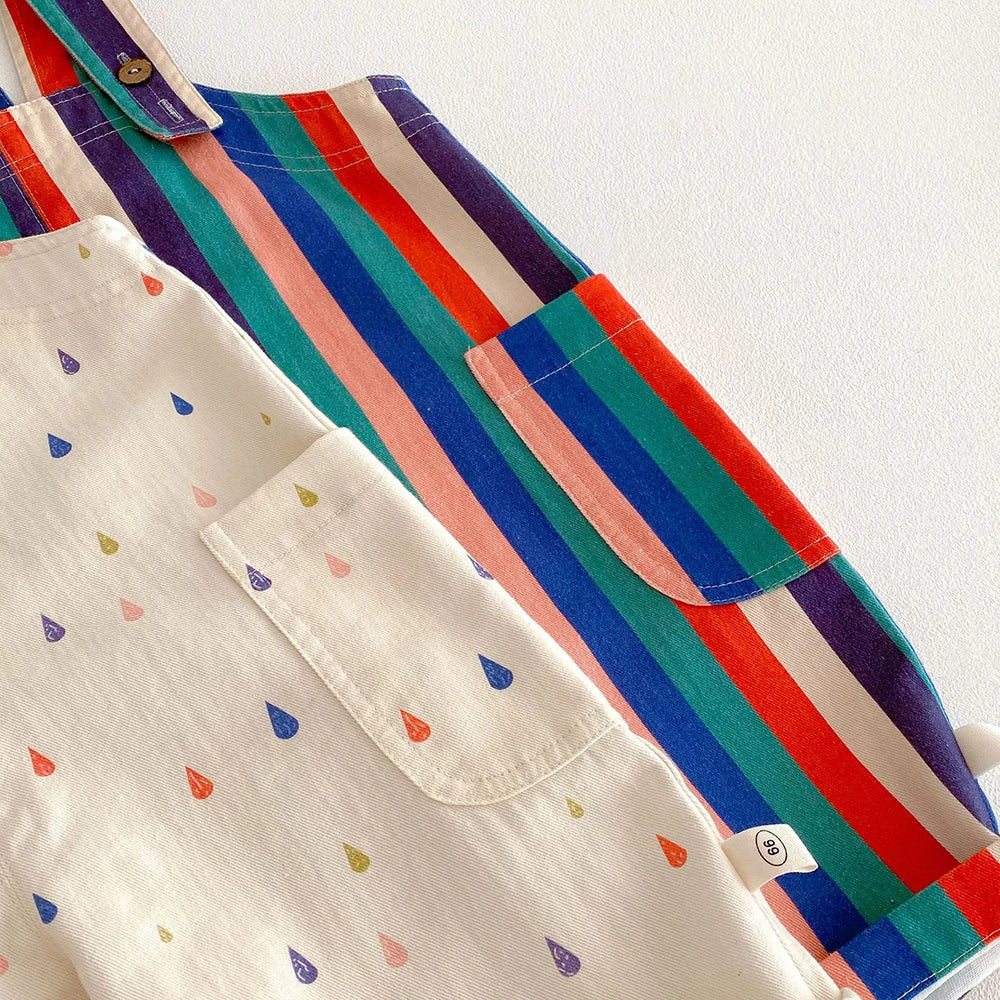 Kids Polka Dot Spring Overalls