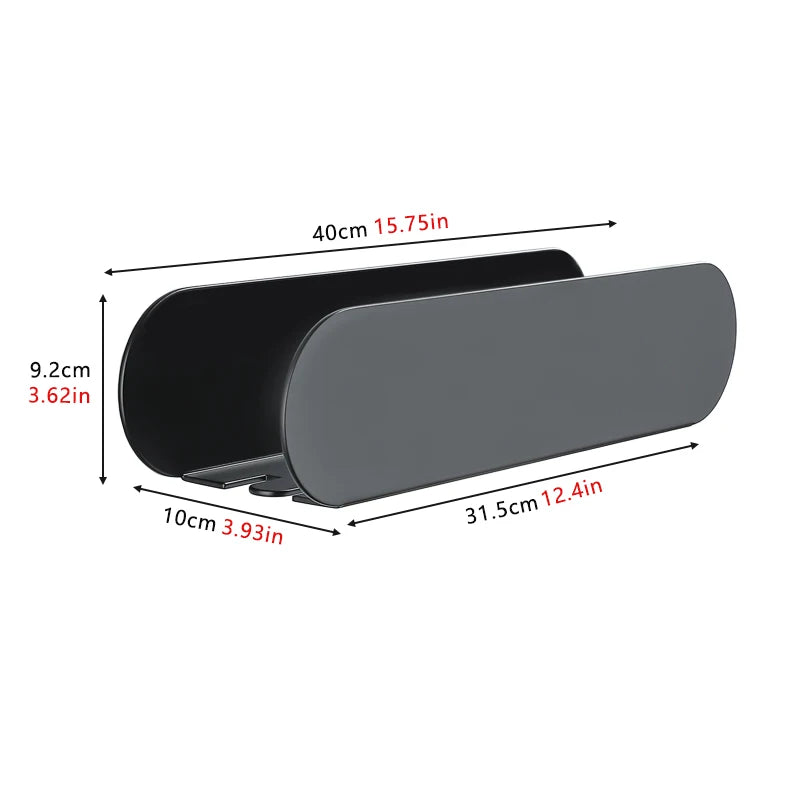 Black Aluminium Shower Caddy With Hook