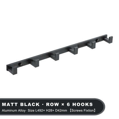 Black Heavy-Duty Wall Coat Hooks