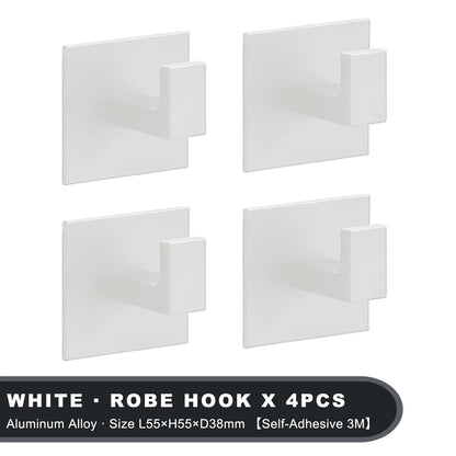 Black Adhesive Wall Hook Set