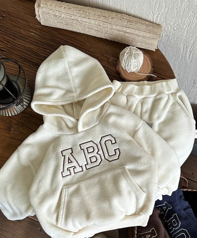 Kids Fur-Lined Winter Hoodie Set