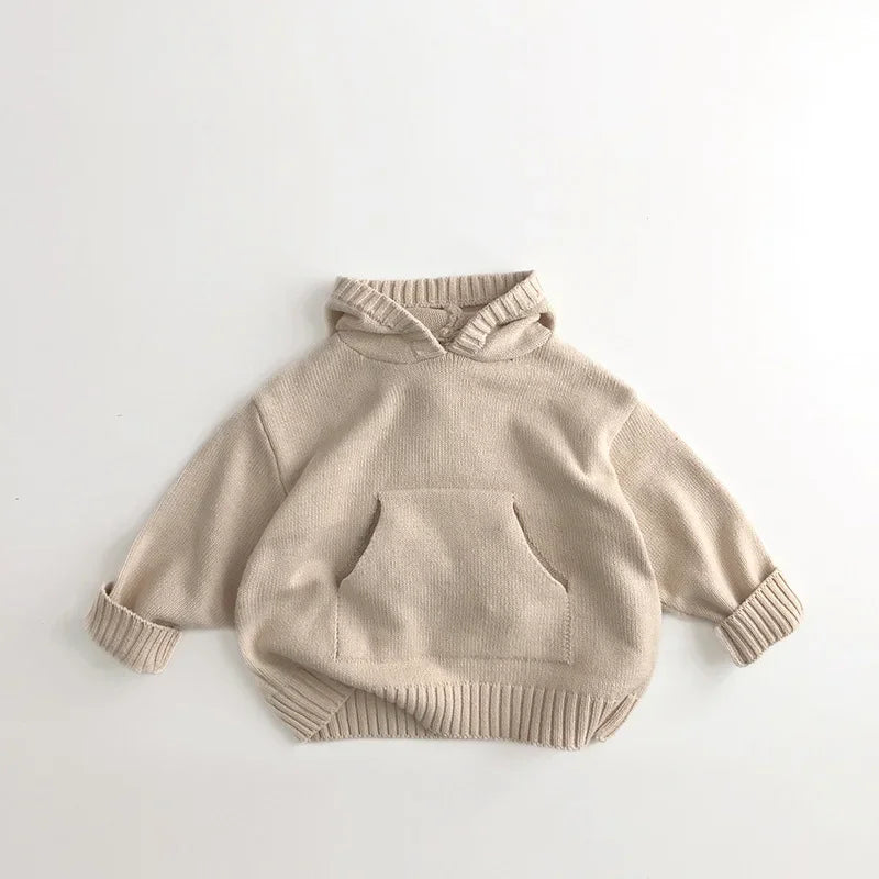 Kids Fine Knit Hoodie Sweater