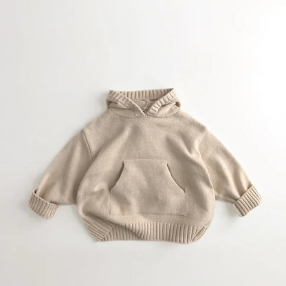 Kids Fine Knit Hoodie Sweater