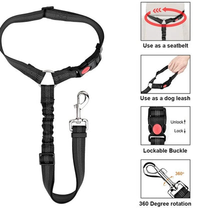 Reflective Dog Car Seat Belt