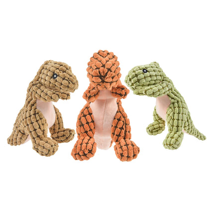 Interactive Plush Dinosaur Dog Toy