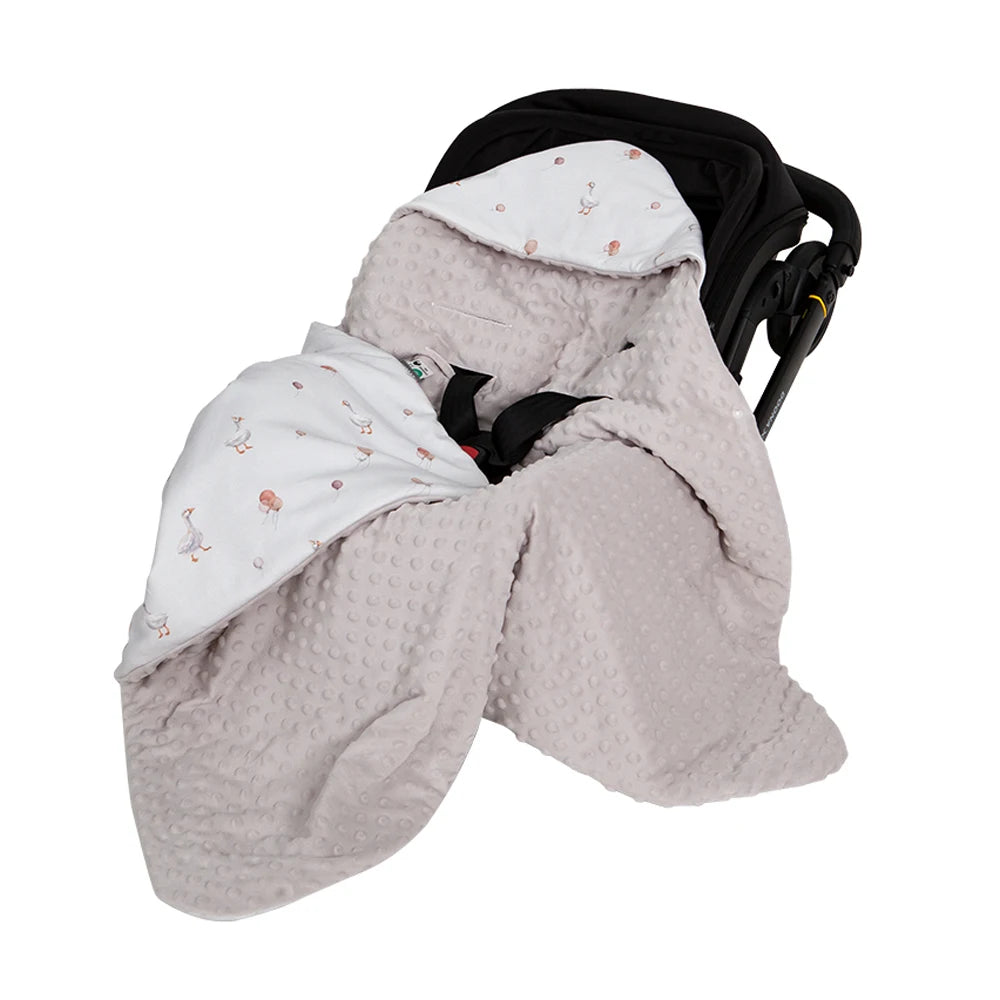 Newborn Hooded Stroller Blanket Wrap