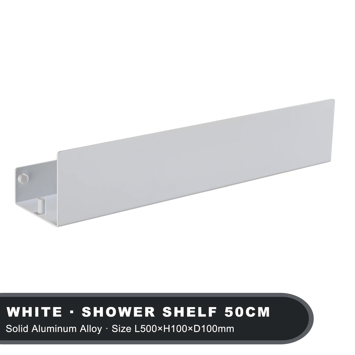 Black Bathroom Organiser Shelf With Hooks
