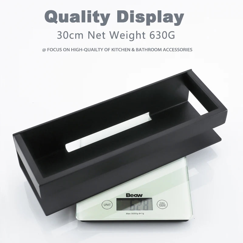 Black Corner Bathroom Storage Shelf