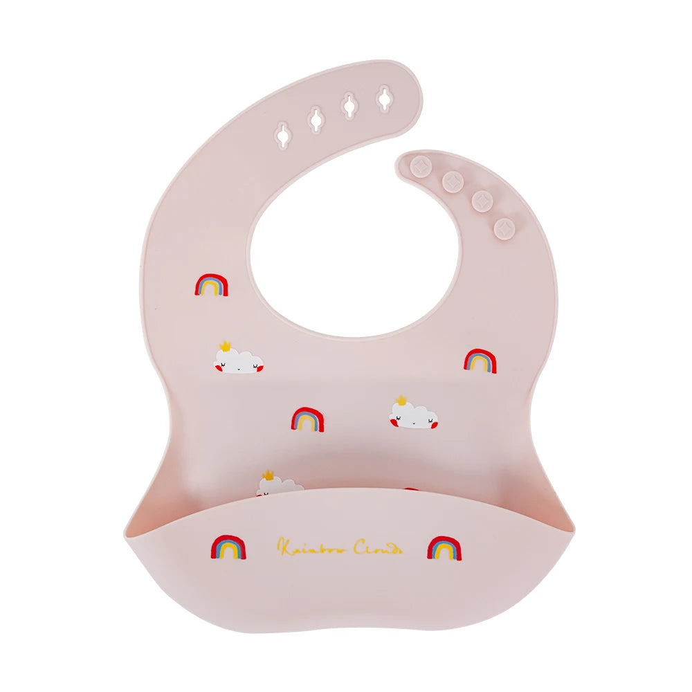 Silicone Baby Bib - Cherry Print