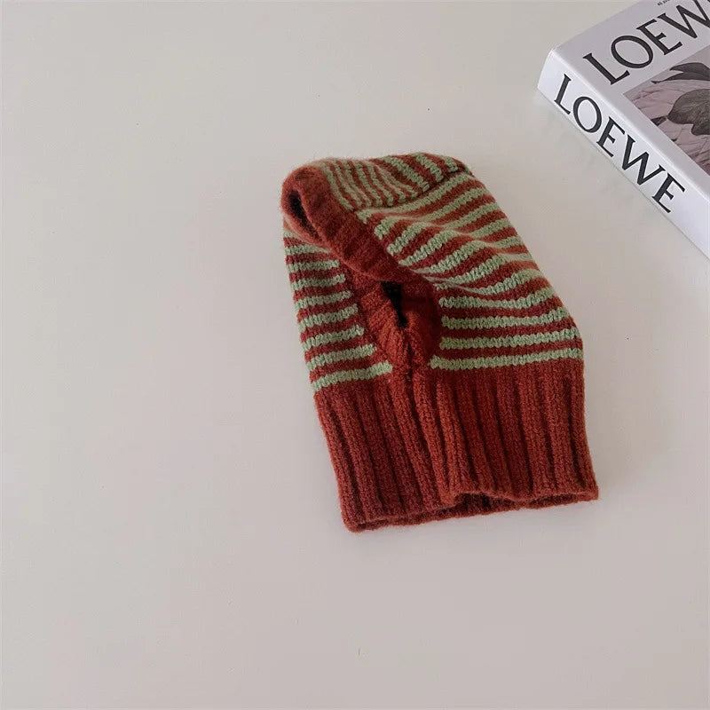 Baby Knitted Hooded Scarf
