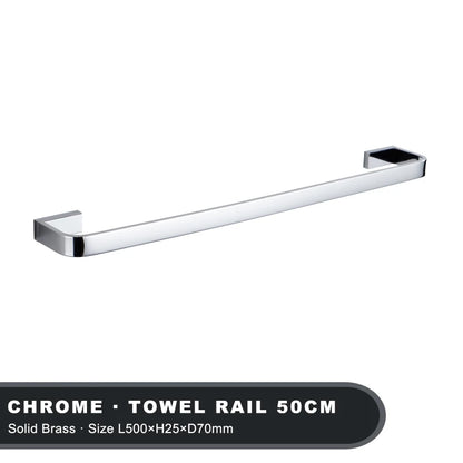 Luxury Chrome Single Towel Bar 30-50cm