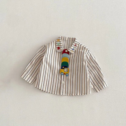Kids Cartoon Car Print Shirt