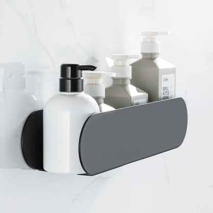 Black Aluminium Shower Caddy With Hook