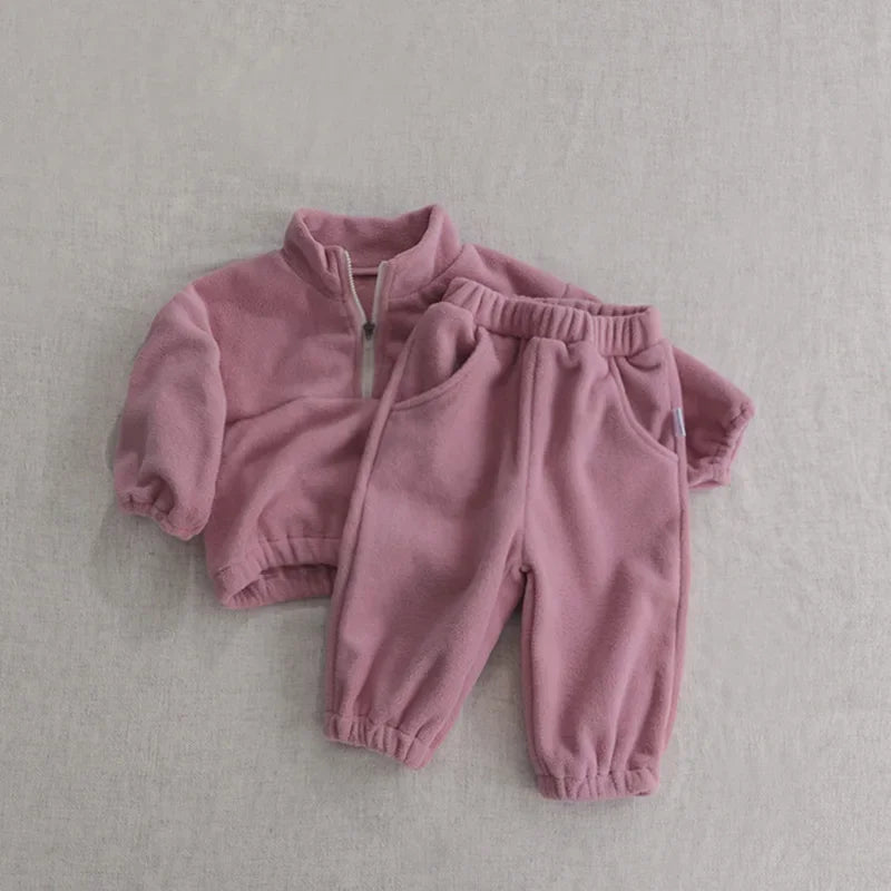 Baby Sports Fleece Hoodie Set
