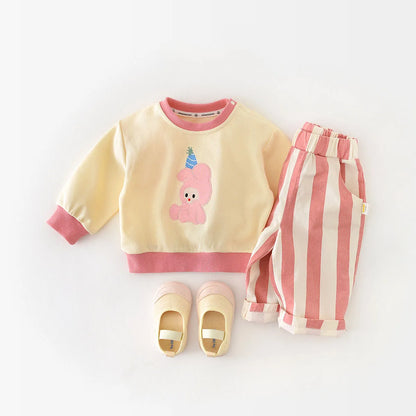 Kids High-Waist Stripe Pants