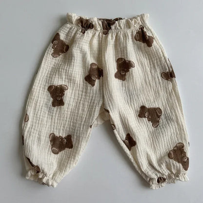 Baby Girls Printed Casual Pants