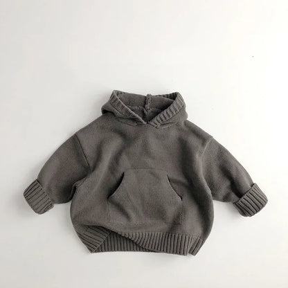 Kids Fine Knit Hoodie Sweater