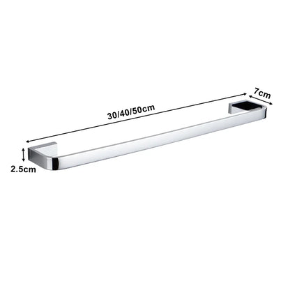 Luxury Chrome Single Towel Bar 30-50cm