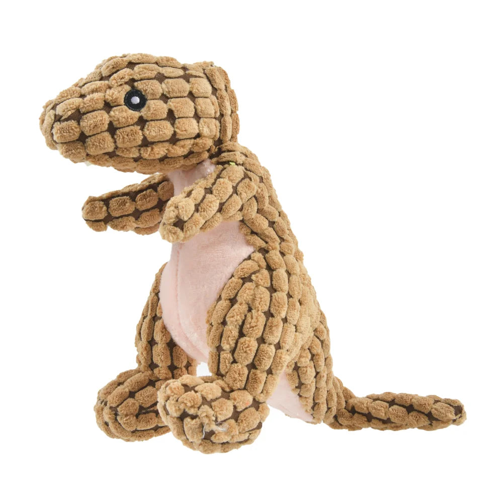 Interactive Plush Dinosaur Dog Toy