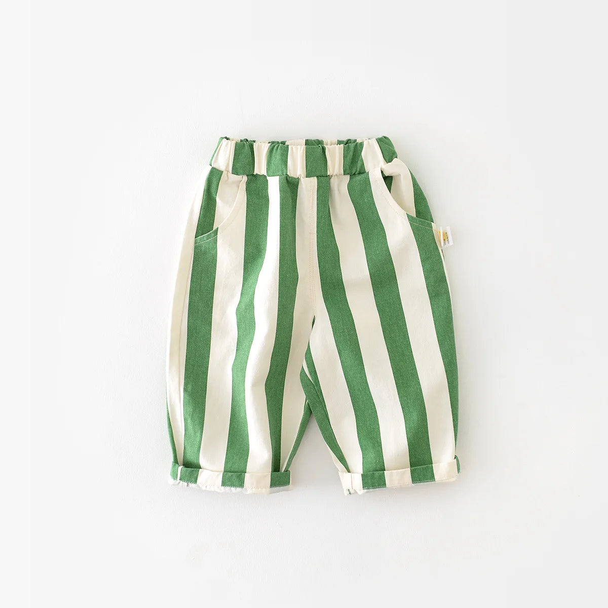 Kids High-Waist Stripe Pants